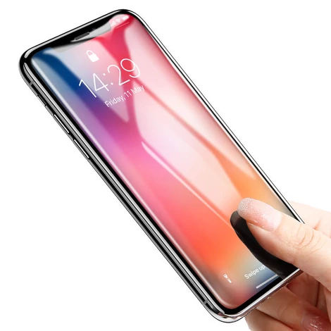 Baseus iPhone Xs Max 0.3 mm Rigid-edge Lekerekített Edzett üveg kijelzővédő fólia - Fekete (SGAPIPH65-AJG01)