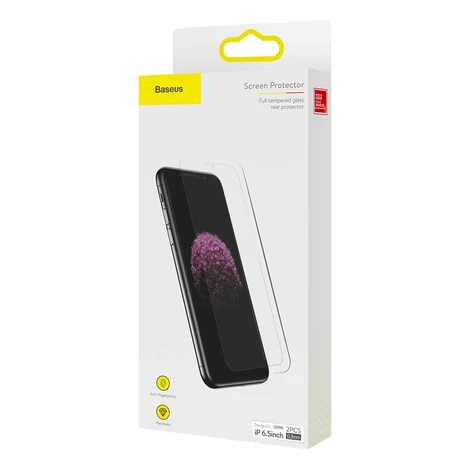 Baseus iPhone Xs Max 0.3 mm Teljes kijlezős lekerekített Edzett üveg kijelzővédő - Átlátszó (SGAPIPH65-LS02)