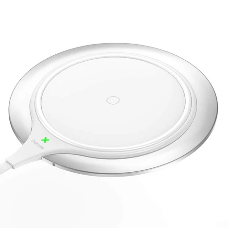 Baseus Metal Wireless vezeték nélküli Qi töltő 10W Ezüst/Fehér (WXJS-S2)