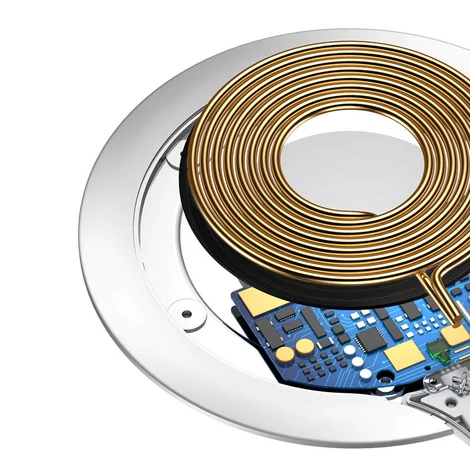 Baseus Metal Wireless vezeték nélküli Qi töltő 10W Ezüst/Fehér (WXJS-S2)