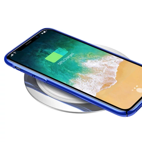 Baseus Metal Wireless vezeték nélküli Qi töltő 10W Ezüst/Fehér (WXJS-S2)