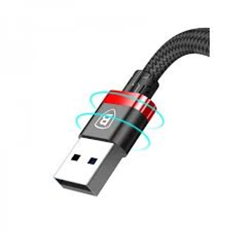 Baseus Golden Belt Series iPhone Lightning USB kábel 1m Fekete-Piros