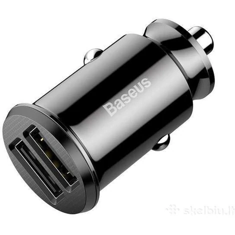 Baseus Grain dual USB szivargyújtó töltő 3.1A fekete (CCALL-ML01)