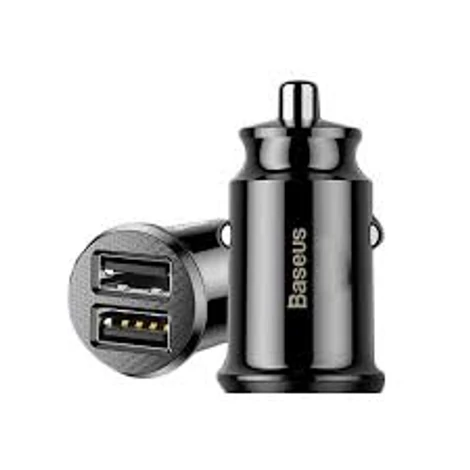 Baseus Grain dual USB szivargyújtó töltő 3.1A fekete (CCALL-ML01)