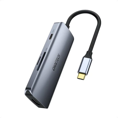 Choetech HUB-M19 7 in 1 Multiport USB C HUB adapter 3x USB 3.0 HDMI Micro SD / SD Kártyaolvasó