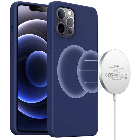 CHOETECH PC0095 Magsafe mágneses iPhone 12 / iPhone 12 Pro tok - Midnight Blue