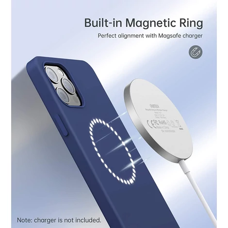 CHOETECH PC0095 Magsafe mágneses iPhone 12 / iPhone 12 Pro tok - Midnight Blue