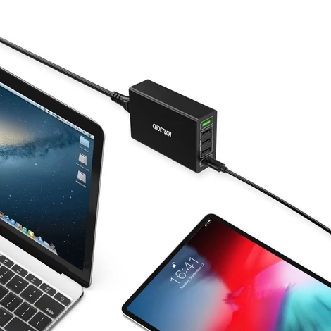 Choetech Q34U2Q Multi USB Töltő tápegység EU USB-C PD 5 port 60W