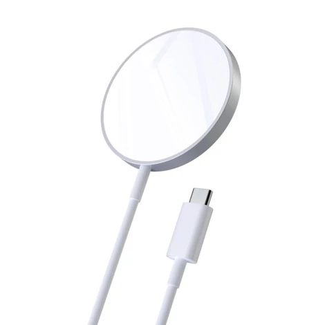 Choetech 15 W-os mágneses Qi vezeték nélküli töltő (MagSafe-kompatibilis), fehér (T517-F)