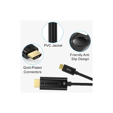 Choetech CH0019 4K@60Hz USB C to HDMI kábel 1.8m