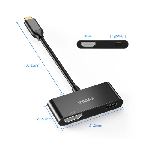 Choetech HUB-M03 USB C to HDMI + USB C Adapter HUB