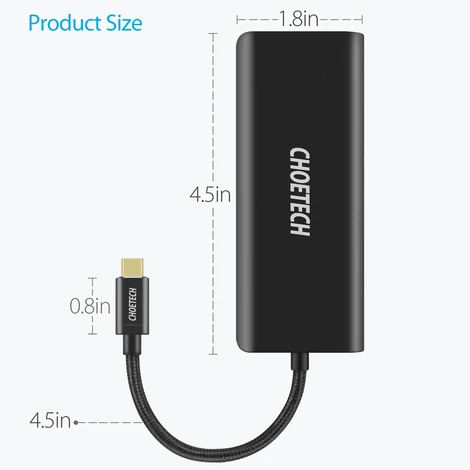 Choetech HUB-M05 6 in 1 Multiport USB-C adapter Hub HDMI USB 3.0 LAN SD