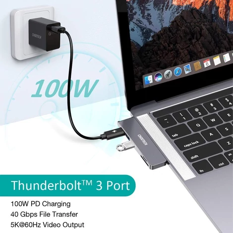 Choetech HUB-M14 7in1 USB C HUB Átalakító Adapter 4K HDMI USB 3.0 100W USB C PD Micro SD / SD Kártyaolvasó
