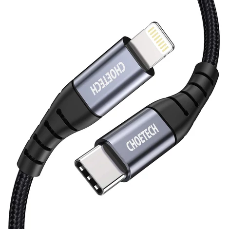 Choetech IP 0039 USB C to Lightning iPhone iPad Adat- és töltőkábel 1.2m