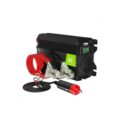 Green Cell Autós Teljesítmény Inverter 12V-ról 230V-ra feszültségátalakító (feszültség növelő) 300W / 600W USB-vel