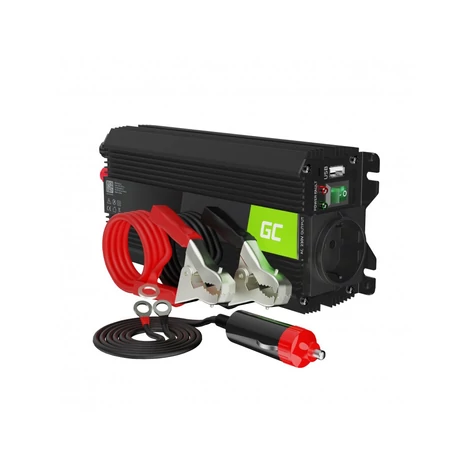 Green Cell Autós Teljesítmény Inverter 12V-ról 230V-ra feszültségátalakító (feszültség növelő) 500W / 1000W USB-vel