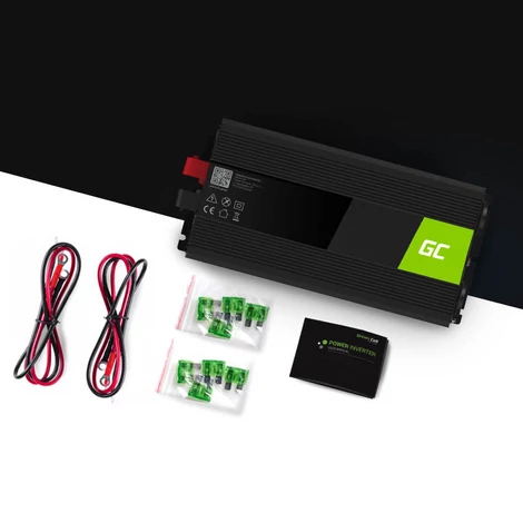 Green Cell Autós Teljesítmény Inverter 24V-ról 230V-ra feszültségátalakító (feszültség növelő) 2000W / 4000W módosított szinusz