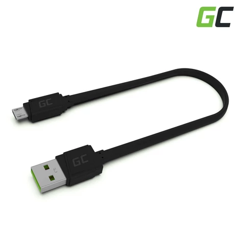 Green Cell GC matte Mikro USB Adat és töltőkábel 25 cm hosszúság gyorstöltési funkció támogatással