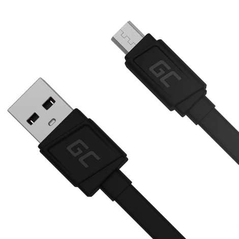 Green Cell GC matte Mikro USB Adat és töltőkábel 25 cm hosszúság gyorstöltési funkció támogatással