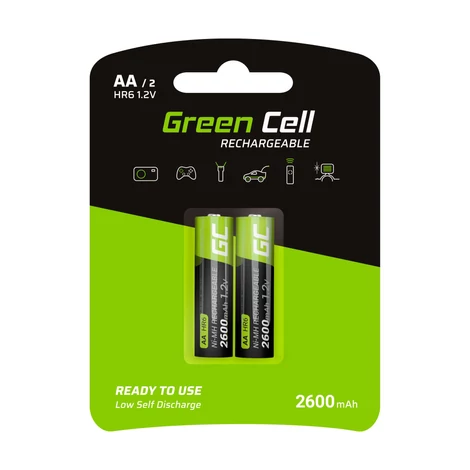 Green Cell akkumulátor 2x AA HR6 2600mAh