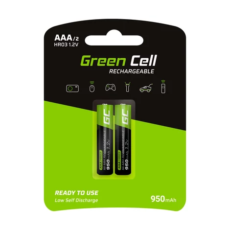 Green Cell 2x akkumulátor AAA HR03 950mAh