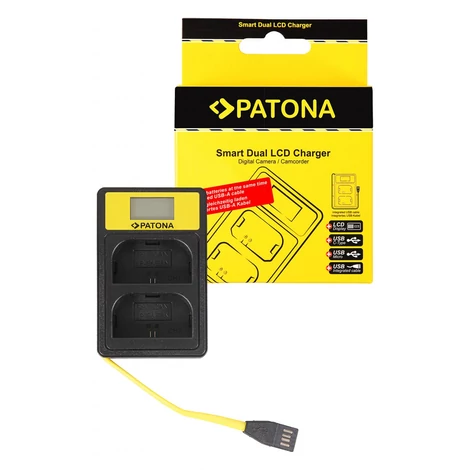PATONA Smart Dual LCD USB töltő Canon LP-E6 EOS 5D 60D 60Da 6D 7D EOS70D - Patona
