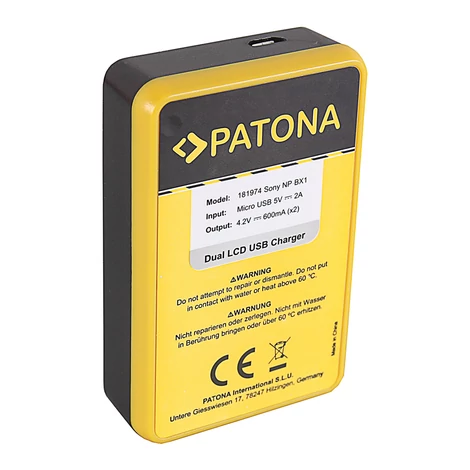 Sony NP-BX1 LCD-s Dual tőltő - Patona