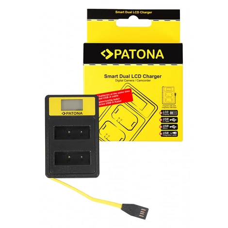 PATONA Smart Dual LCD USB töltő Olympus PS-BLS1 PS-BLS5 Fuji NP-140 FinePix S - Patona