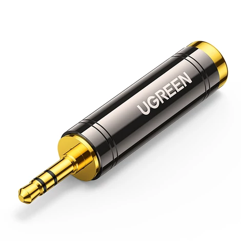 UGREEN adapter 3.5 mm jack to 6.5 / 6.35 mm mini jack (szürke)