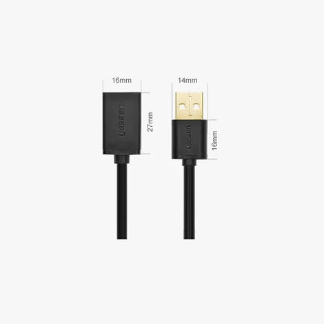 Ugreen USB (anya) to USB (apa) hosszabbító kábel 1m - Fekete (10314)