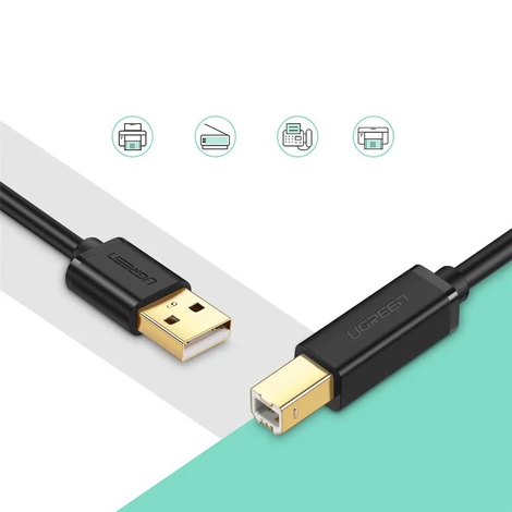 Ugreen USB to USB Type B nyomtató kábel 3m - Fekete (10351)