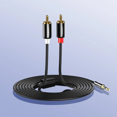 Ugreen 3.5mm mini jack to 2RCA audio kábel 3m - Fekete (10590)