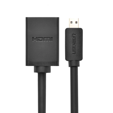 Ugreen HDMI (anya) to Micro HDMI (apa) adapter kábel 19 pin 20cm - Fekete (20134)