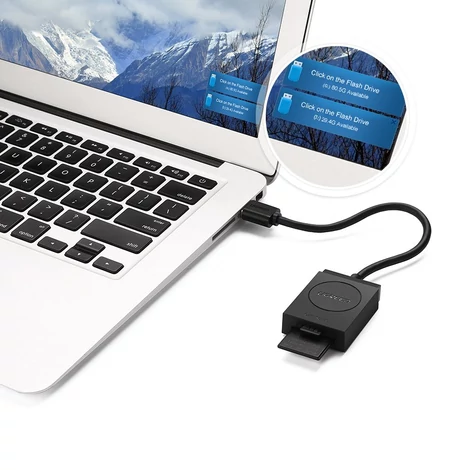 Ugreen USB 3.0 SD / micro SD kártyaolvasó - Fekete (20250)