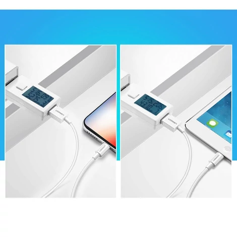 Ugreen USB - Lightning iPhone iPad MFI adat és töltőkábel 1m 2,4A - Fehér (20728)