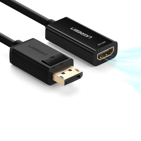 Ugreen HDMI to DisplayPort adapter kábel 4K 30Hz 12bit - Fekete (40363)