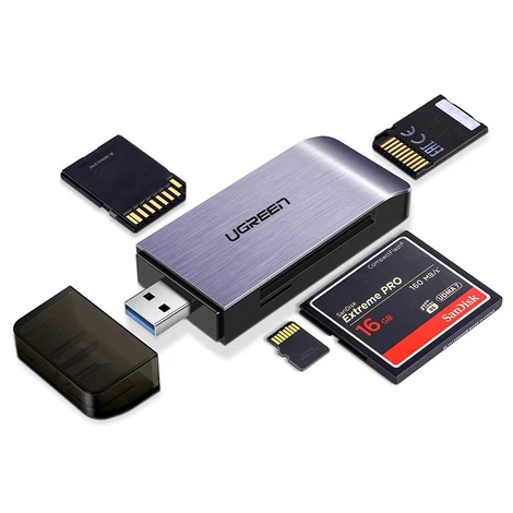 Ugreen USB 3.0 SD / micro SD kártyaolvasó - Szürke (50541)