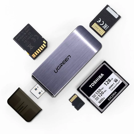 Ugreen USB 3.0 SD / micro SD kártyaolvasó - Szürke (50541)