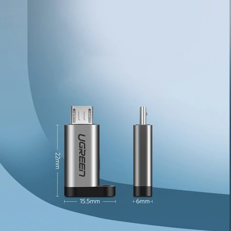 Ugreen USB Type C to micro USB átalakító adapter - Szürke (50590)