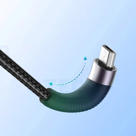 Ugreen USB - micro USB Quick Charge 3.0 / Huawei PCF adat és töltőkábel 2,4A - 1m Fekete + Szürke (50873)