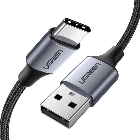 Ugreen USB - USB Type C cable Quick Charge Gyorstöltő adat és töltőkábel 3.0 3A 1m - Szürke (60126)