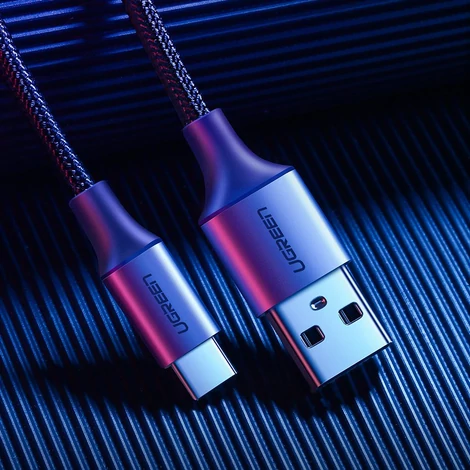 Ugreen USB - USB Type C cable Quick Charge Gyorstöltő adat és töltőkábel 3.0 3A 1m - Szürke (60126)