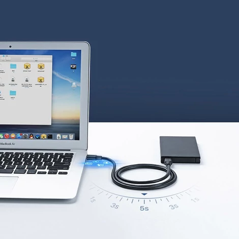 Ugreen USB 3.0 (apa) to USB 3.0 (apa) kábel 2m - Szürke (60526)