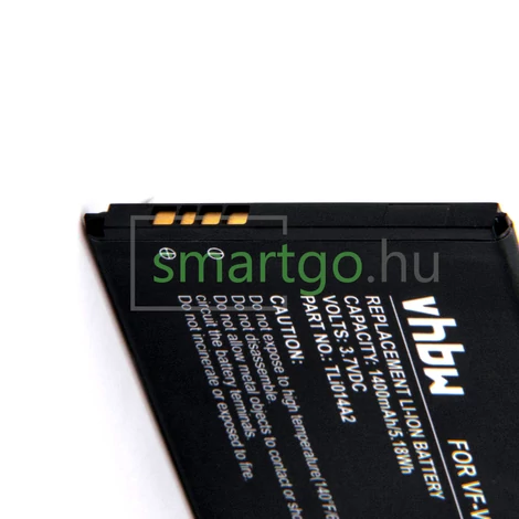 VHBW Telefon akkumulátor akku TLi014A2 - 1400mAh, 3.7V, Li-ion