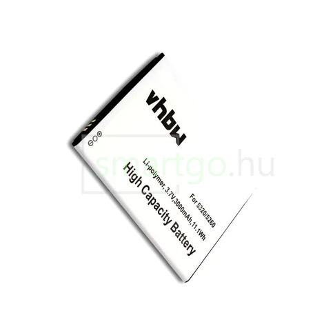VHBW Telefon akkumulátor akku Wiko 5260, 5320, 5320B - 3000mAh, 3.8V, Li-polymer