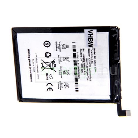 VHBW Telefon akkumulátor akku BQ 3080 - 2950mAh, 3.85V, Li-polymer