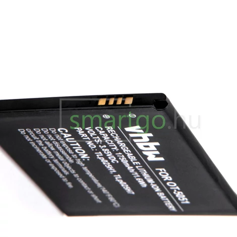 VHBW Telefon akkumulátor akku Alcatel TLp025H1, TLp025H7 - 1750mAh, 3.8V, Li-ion
