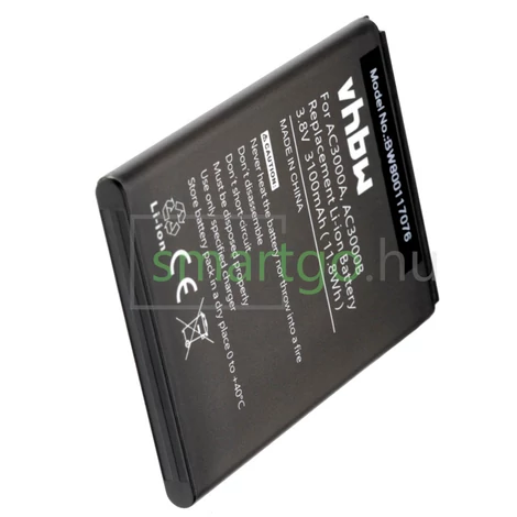 VHBW Telefon akkumulátor akku Archos AC3000A, AC3000B - 3100mAh, 3.8V, Li-ion