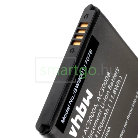 VHBW Telefon akkumulátor akku Archos AC3000A, AC3000B - 3100mAh, 3.8V, Li-ion