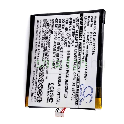 VHBW Telefon akkumulátor akku Acer BAT-P10 - 3000mAh, 3.8V, Li-polymer